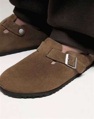 Boston Suede Leather Sandal - Dark Tea Tonal